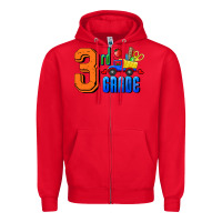 Red Third Grade Zipper Hoodie - RanaPortraitStore