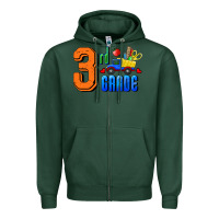 Sports Green Third Grade Zipper Hoodie - RanaPortraitStore