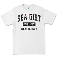 White womens sea girt new jersey nj vintage sports design black design v nec Premium Tee - linhVisuals