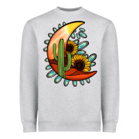 Heather Grey turquoise desert moon Heavyweight Sweatshirt - Jasminsmagicworld