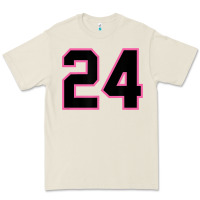 Bone number 24 sports jersey athlete fan pink black lucky number t shirt Premium Tee - linhVisuals
