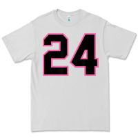 Dove Grey number 24 sports jersey athlete fan pink black lucky number t shirt Premium Tee - linhVisuals