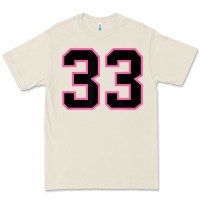 Bone number 33 sports jersey athlete fan pink black lucky number t shirt Premium Tee - linhVisuals