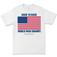 White newback to back world war champs back Premium Tee - linhVisuals