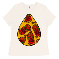 African Masks Teardrop  5 Ladies Tee | Teevron
