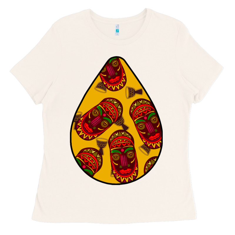 African Masks Teardrop  5 Ladies Tee by BundleAndBundleShop | Teevron