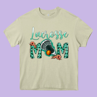 Lacrose Mom Heavy Core Tee Designed By Jasminsmagicworld