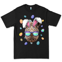 Black rhino easter bunny ears funny easter eggs hunting sweatshirt Premium Tee - linhVisuals