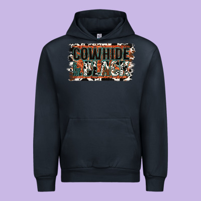 Cowhide Is The New Black Urban Hoodie Designed By Jasminsmagicworld