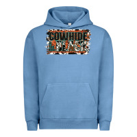 Pigment Pebble Blue Cowhide is the New Black Urban Hoodie - Jasminsmagicworld
