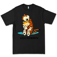 Black newcalvin and hobbes [tyellow] Premium Tee - linhVisuals