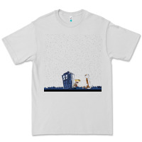 Dove Grey newcalvin and hobbes night star tardis Premium Tee - linhVisuals
