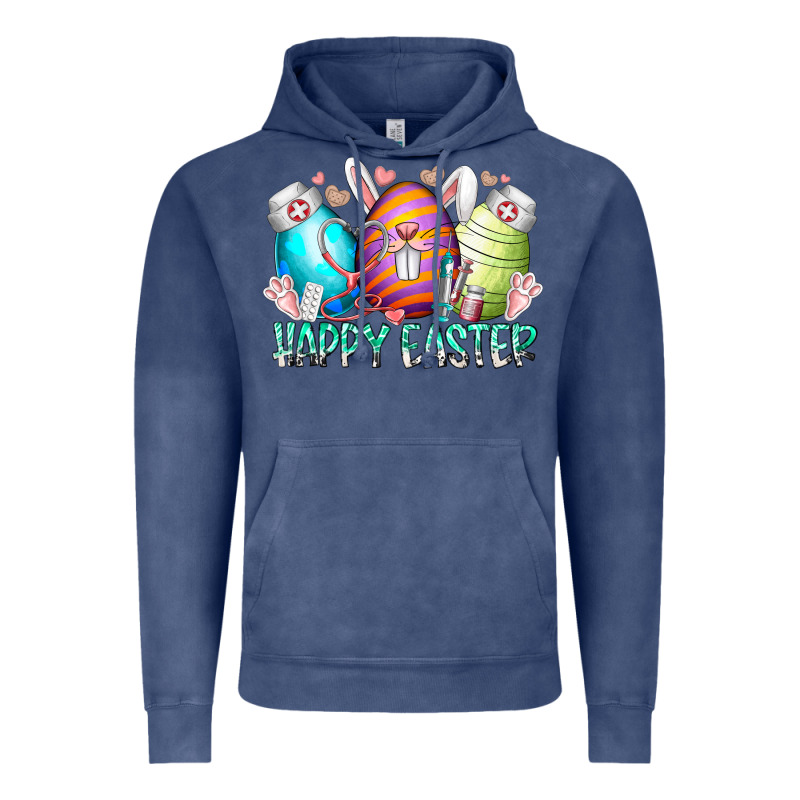 Happy Easter Day Eggs Nurse Vintage Hoodie by RacoonDesign | Teevron