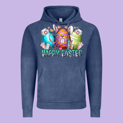 Happy Easter Day Eggs Nurse Vintage Hoodie Designed By Racoondesign