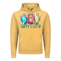 Vintage Mustard happy easter day eggs nurse Vintage Hoodie - RacoonDesign