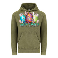 Vintage Olive happy easter day eggs nurse Vintage Hoodie - RacoonDesign