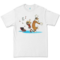 White newcalvin and hobbes sing 09 Premium Tee - linhVisuals