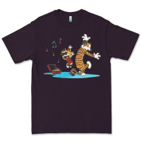 Plum newcalvin and hobbes sing 09 Premium Tee - linhVisuals