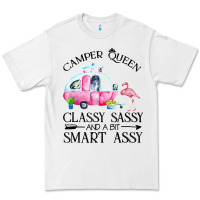 White newcamper queen classy sassy and a bit smart assy Premium Tee - linhVisuals