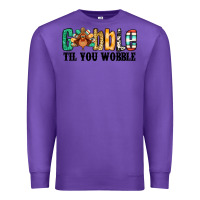 Purple gobble til you wobble thanksgiving turkey Premium Sweatshirt - Jasminsmagicworld