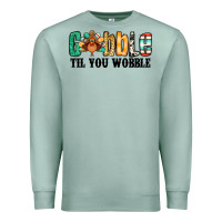 Seafoam gobble til you wobble thanksgiving turkey Premium Sweatshirt - Jasminsmagicworld