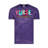Cloud Purple Nurse Coffee Scrubs Rubber Gloves Vintage Tee - CowhideDigitalArt