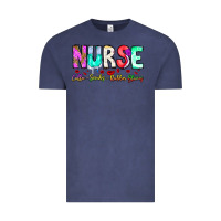 Vintage Denim Nurse Coffee Scrubs Rubber Gloves Vintage Tee - CowhideDigitalArt