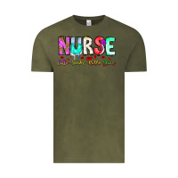 Vintage Olive Nurse Coffee Scrubs Rubber Gloves Vintage Tee - CowhideDigitalArt