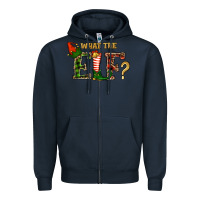 Navy What The Elf Christmas Zipper Hoodie - RanaPortraitStore