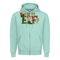 Seafoam What The Elf Christmas Zipper Hoodie - RanaPortraitStore