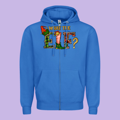 What The Elf Christmas Zipper Hoodie Designed By Ranaportraitstore