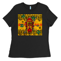 Black african mask tumbler Ladies Tee - BundleAndBundleShop