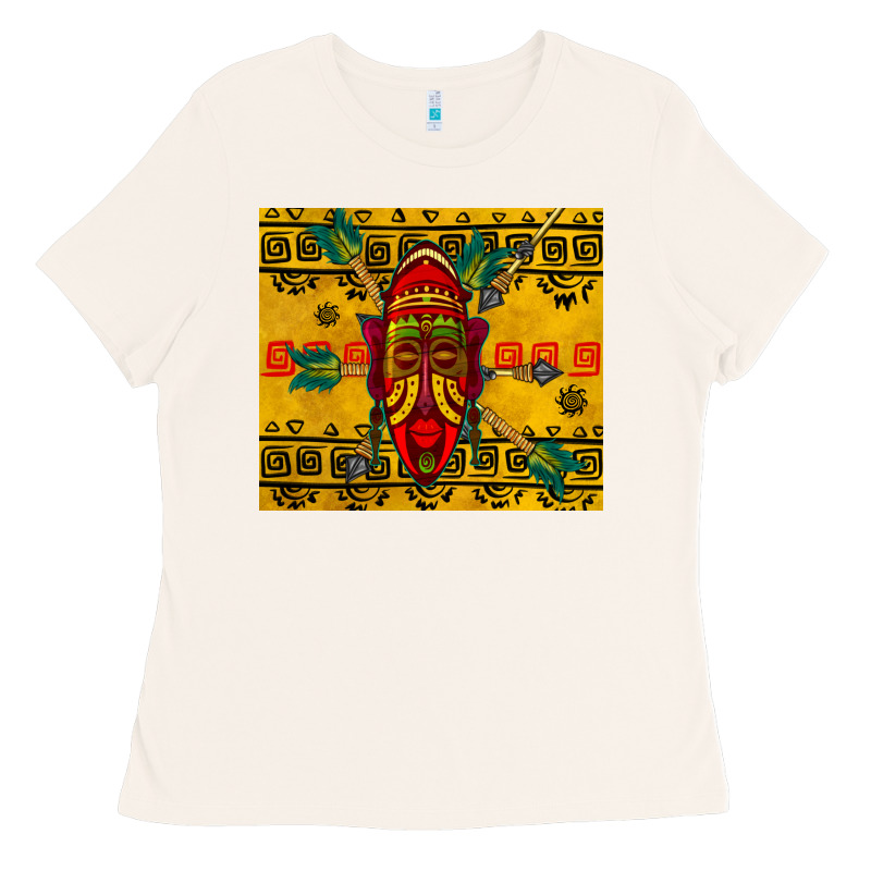 African Mask Tumbler Ladies Tee by BundleAndBundleShop | Teevron