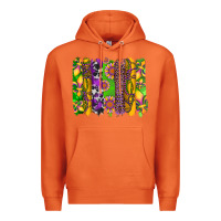 Carrot mardi gras sunflower fleur de lis leopard cowhide brushstrokes Premium Hoodie - Artiststas