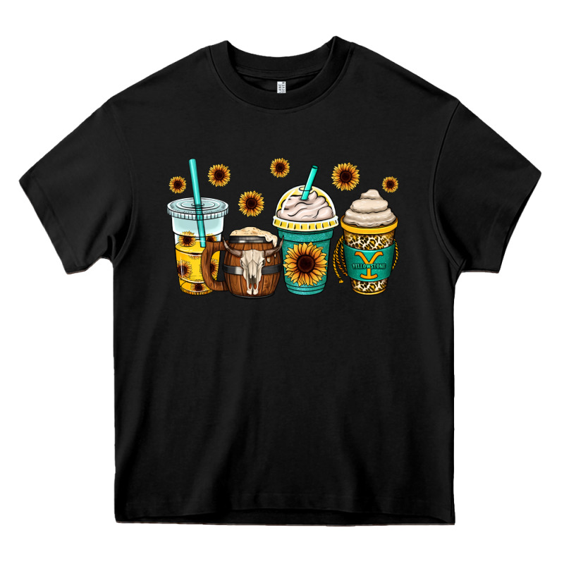 Yellowstone Coffee Cups Heavy Core Tee by OliviaCreatesArt | Teevron