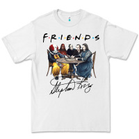 White Horror friends Premium Tee - linhVisuals