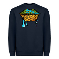Navy summer vibes pineapple lips Heavyweight Sweatshirt - Jasminsmagicworld