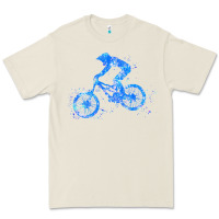 Bone downhill mountain bike t  shirt downhill mountain bike jump blue water Premium Tee - linhVisuals