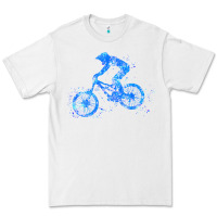 White downhill mountain bike t  shirt downhill mountain bike jump blue water Premium Tee - linhVisuals