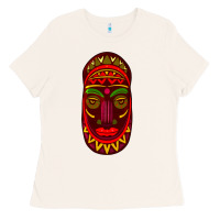 Bone african masks 3 Ladies Tee - BundleAndBundleShop