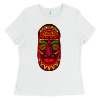 White african masks 3 Ladies Tee - BundleAndBundleShop