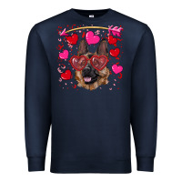 Navy valentine's german shepherd Premium Sweatshirt - RanaPortraitStore