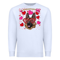 White valentine's german shepherd Premium Sweatshirt - RanaPortraitStore
