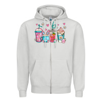 Dove Grey easter coffee Zipper Hoodie - Jasminsmagicworld