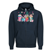 Navy easter coffee Zipper Hoodie - Jasminsmagicworld