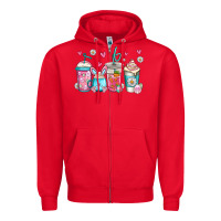 Red easter coffee Zipper Hoodie - Jasminsmagicworld