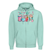 Seafoam easter coffee Zipper Hoodie - Jasminsmagicworld