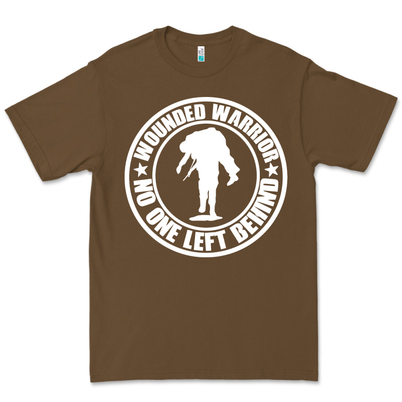 Wounded Warrior No One Left Behind War Veteran Premium Tee by linhVisuals | Teevron