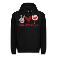 Black Peace Love Flamingo Premium Hoodie - Jasminsmagicworld