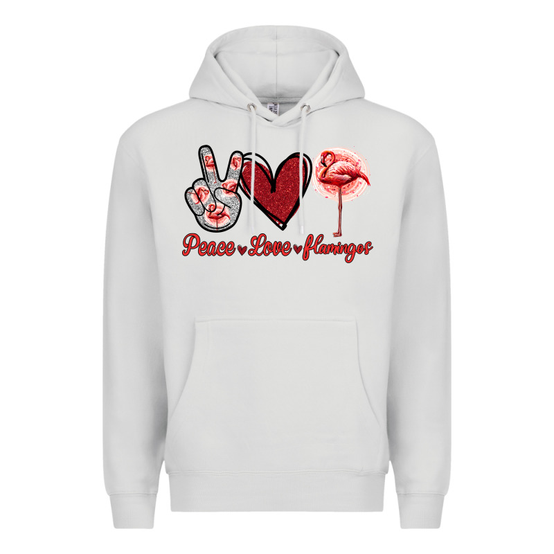 Peace Love Flamingo Premium Hoodie by Jasminsmagicworld | Teevron